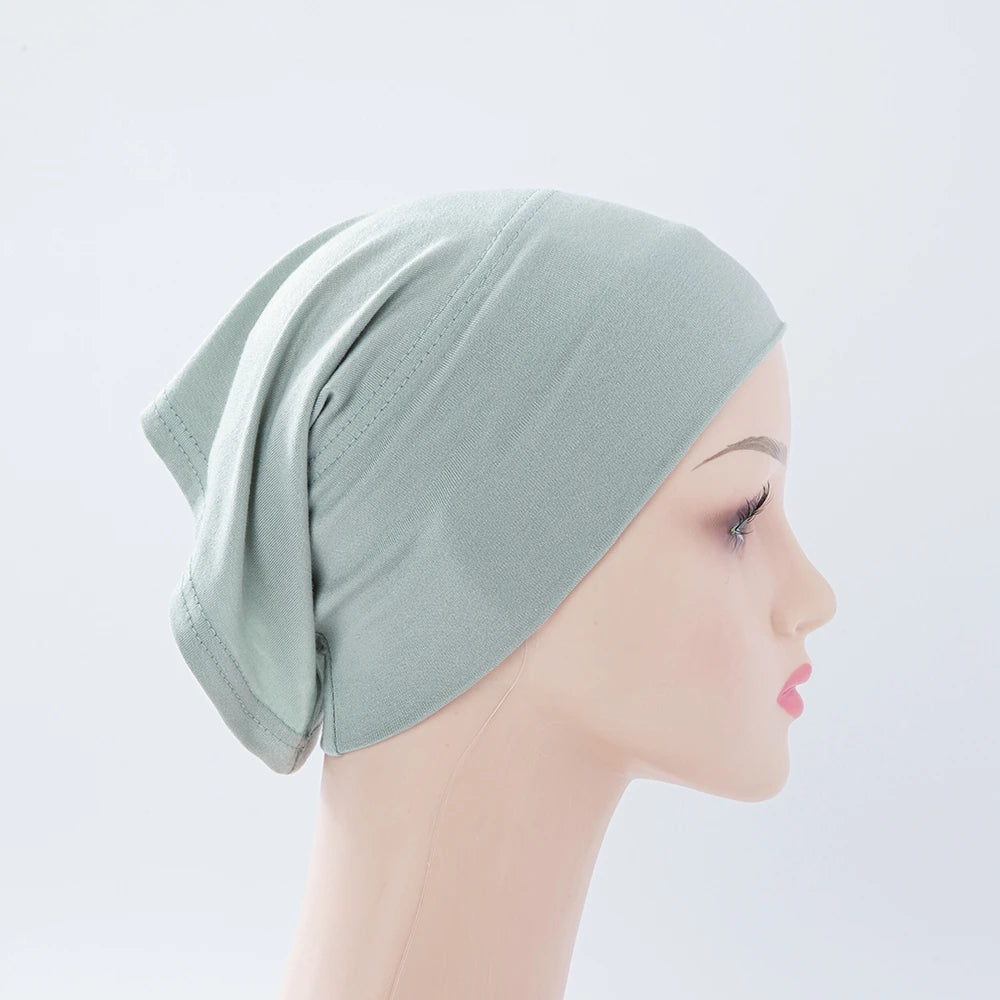 56colors Fashion Women Inner Hijab Tube Muslim Cap Bonnet Plain Islamic Underscarf Bamboo Jersey Undercaps