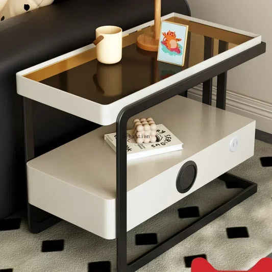 Multi Functional High-end Living Room Sofa with A High-end Feel, Extremely Narrow Storage Cabinet Side Table Edge Cabinet