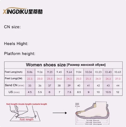 Women Platform Sneakers Canvas Shoes Personalized Luxry Heels Skateboard Lace Up Casual Fashion Outdoor Sneakers Plus Size 36-42