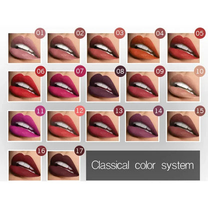 Best Lip Makeup 17 Color Sexy Matte Long Lasting Lipgloss Liquid Lipstick Lip Cream