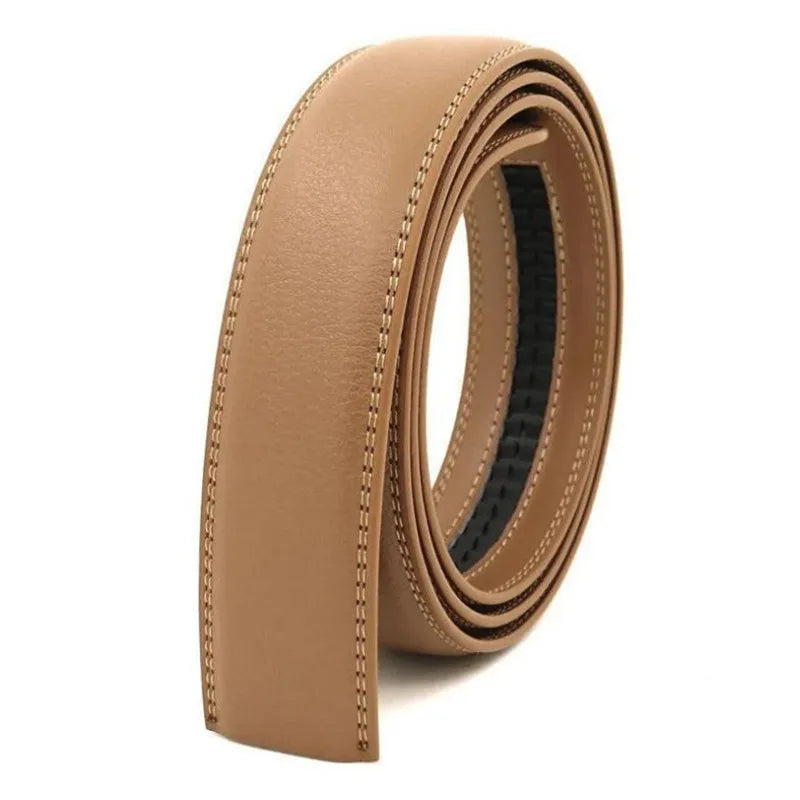 Men's automatic belt body 3.5cm genuine leather belt strip buckle free transfer film two-layer cowhide