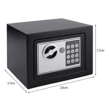 Digital Safe Box Small Household Mini Steel Safes Money Bank Safety Security Box Keep Cash Jewelry Or Document Securely With Key