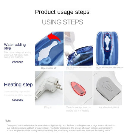 110v/220v Household Garment Steamer Hand-held Portable Ironing Machine 800W Travel Portable Steam Iron Small Iron