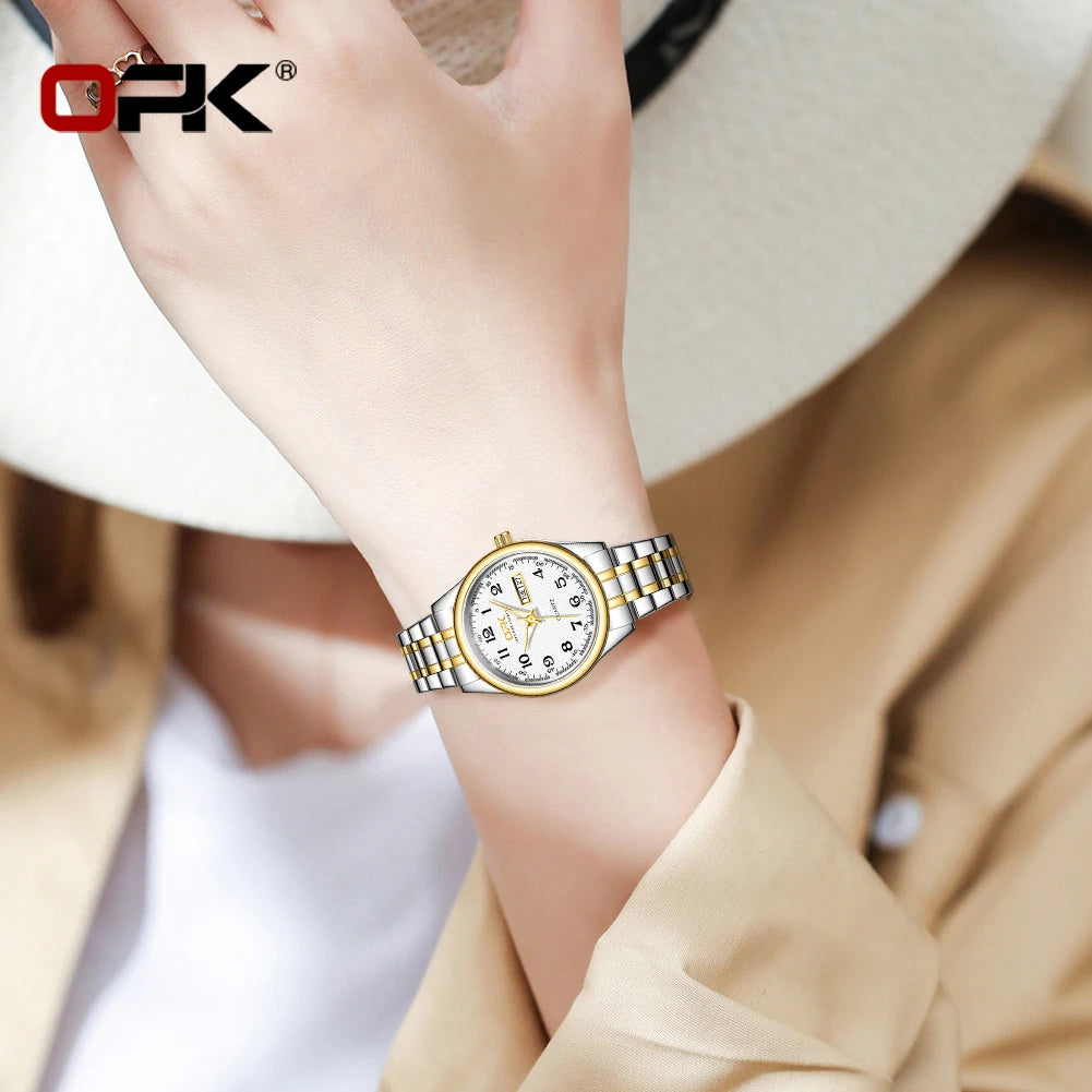 OPK 8110 Watch For Women Quartz Watch Waterproof Classic Luxury Brand Ladies Watch Stainless Steel Strap Watches Reloj Mujer