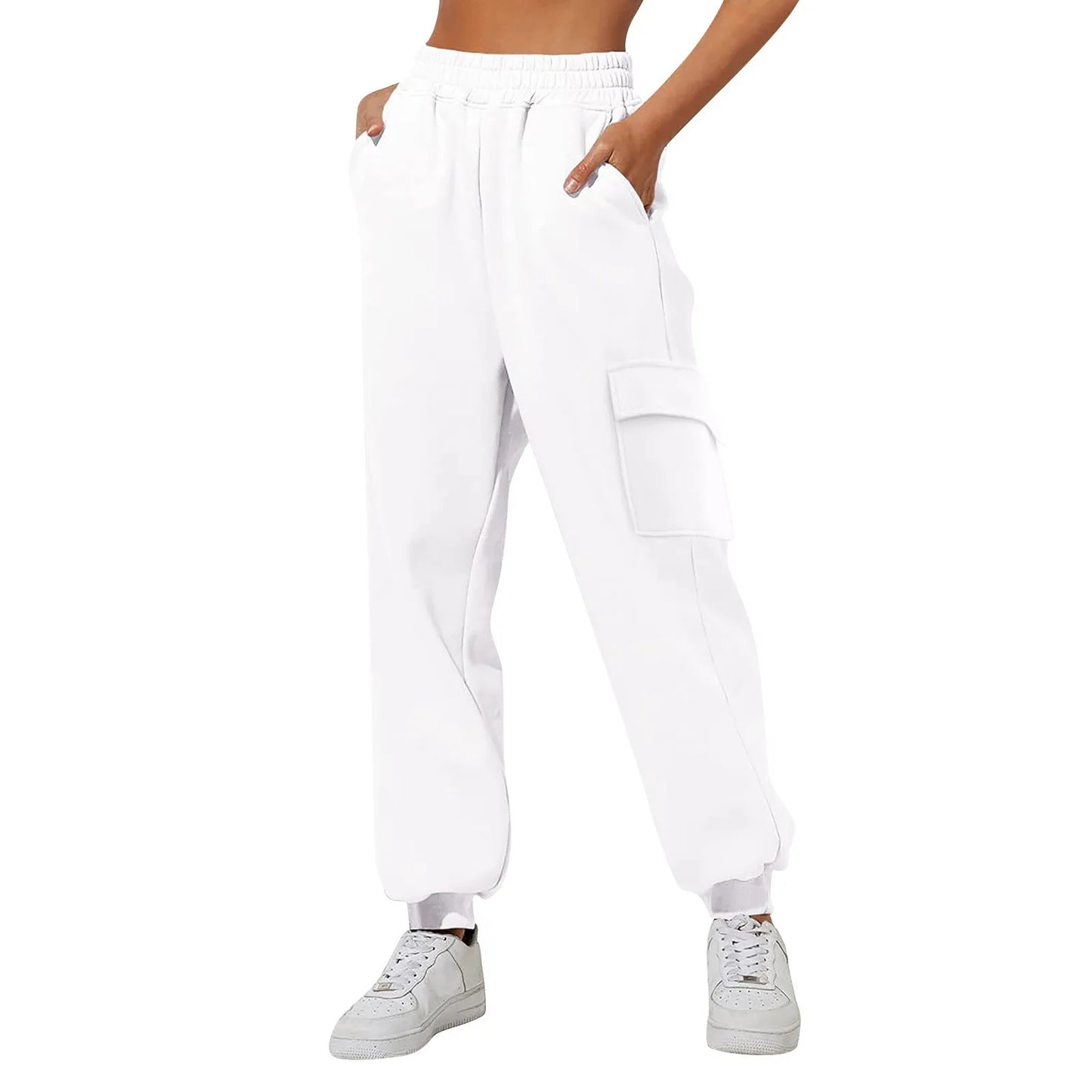 Women’s Fleece Lined Sweatpants Wide Straight Leg Pants Bottom Winter Warm Pants Daily Casual Jogger Sweatpants Sports Trousers