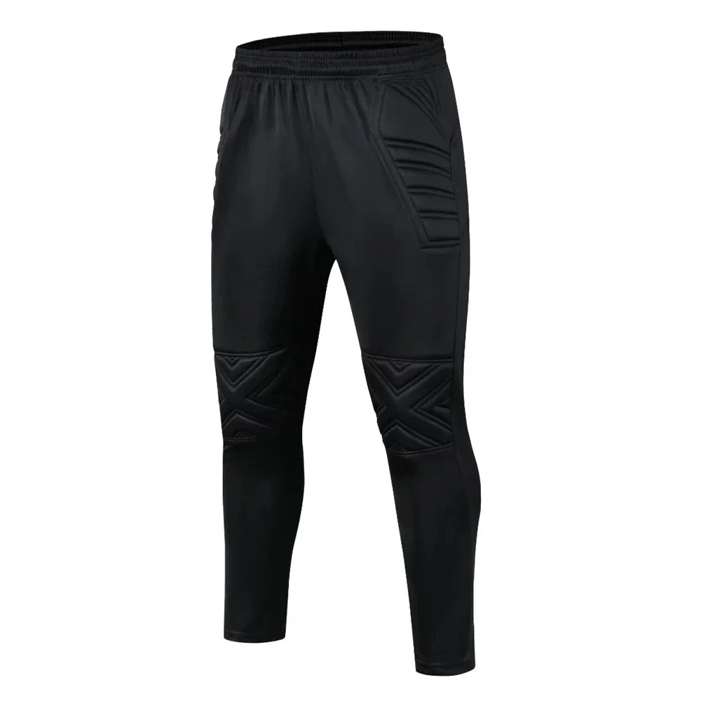 Pantalones de entrenamiento de fútbol para niños y adultos, para hombres, pantalones de fútbol americano, portero deportivo, rodilleras de portero, protección de esponja