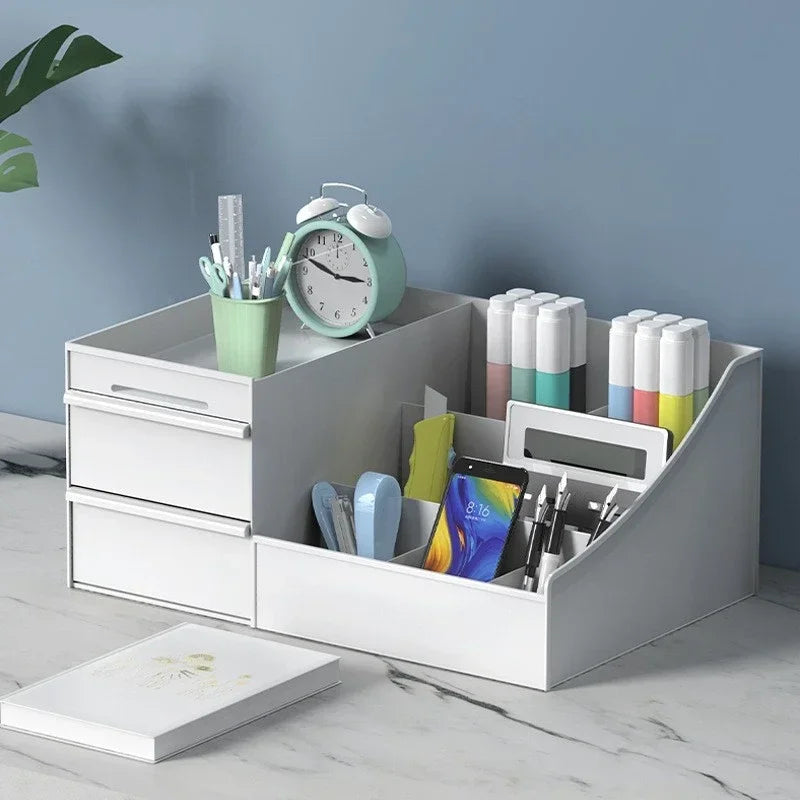 Plastic Drawer Makeup Storage Box Dormitory Finishing Shelf Cosmetics Skin Care Dressing Table Desktop Stationery Box