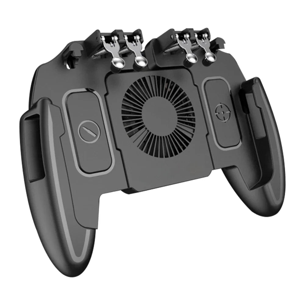 M10 M11 6 fingers gamepad mobile phone shooting gaming button trigger gamepad for PUBG game controller joystick with cooling fan