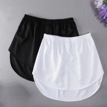 Black Skirt Spring Shirt Skirt Women Fake Hem Sweater Casual Korean Style Bottom Skirt  Sweater Bottom Fake Shirt Buttock Skirt