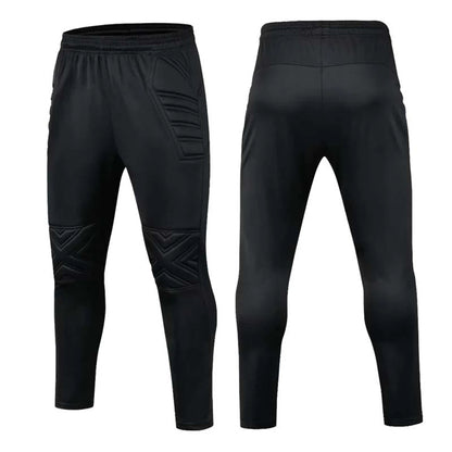 Pantalones de entrenamiento de fútbol para niños y adultos, para hombres, pantalones de fútbol americano, portero deportivo, rodilleras de portero, protección de esponja