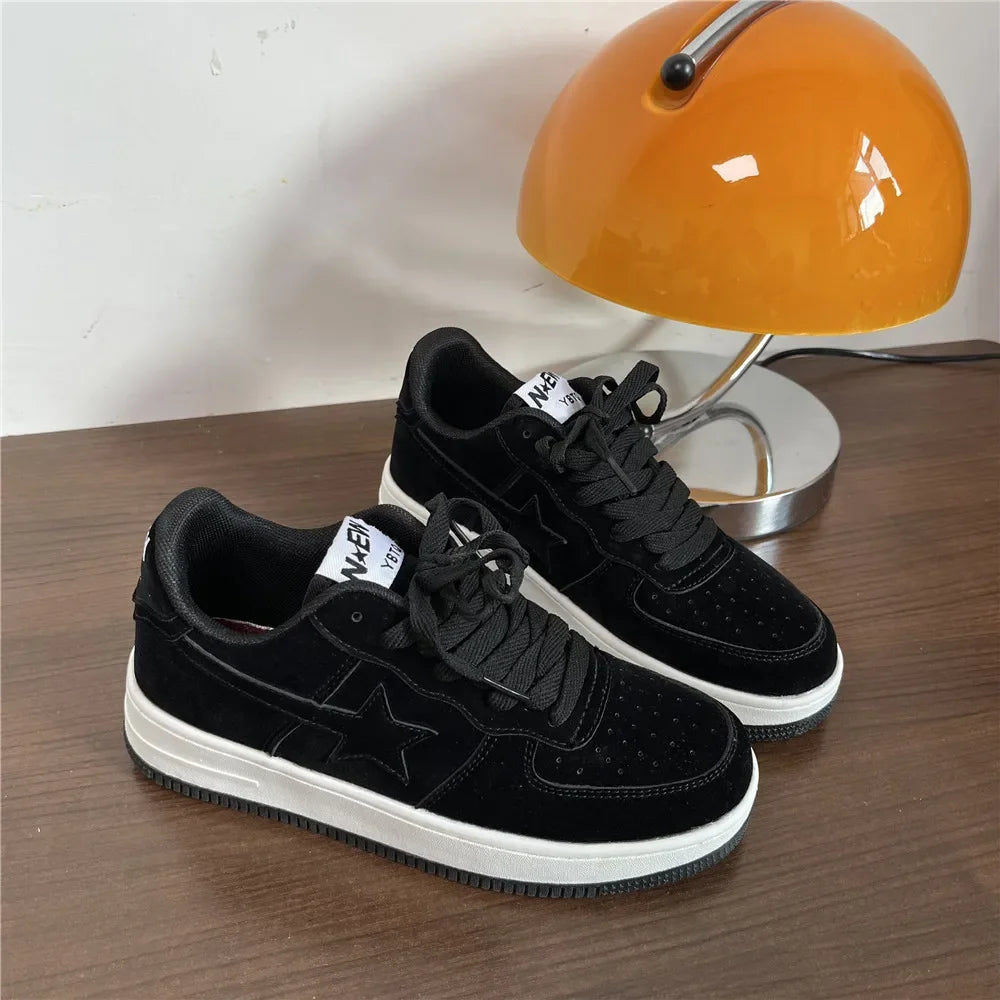 Men Casual Sneakers Personalized Stars Running Sport Shoes Tennis Shoes Skateboard Shoe Trainers Skate Flats Walking Sneakers