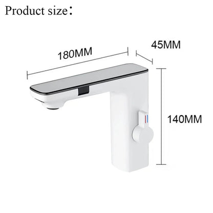 Smart Sensor LED Faucet Bathroom Basin Infrared Faucet Kitchen Sink Mixer Tap Hot and Cold Vanity Touchless Tap Digital Display