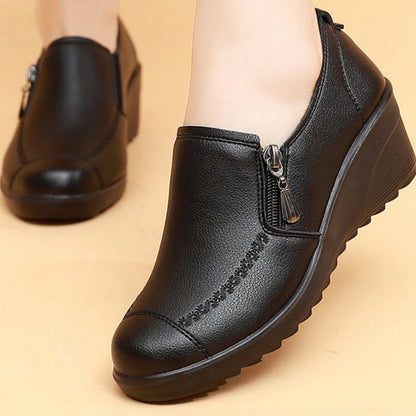 New Spring Autumn Fashion Women's Wedge Casual Single Shoes: Increase, Wear, Comfortable Chaussure Femme