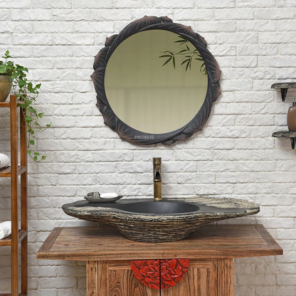 Creative Large Resin Bathroom Sinks Home Bathroom Washbasin Hotel toilet Teahouse Antique Irregular Countertop washing Basin Z