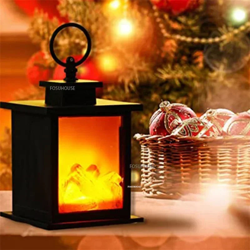 Simulated Flame Lamp Ins Simulation Fireplace Lamp Fake Stove Home Bedroom Decoration Atmosphere Lamp Electric Flame N