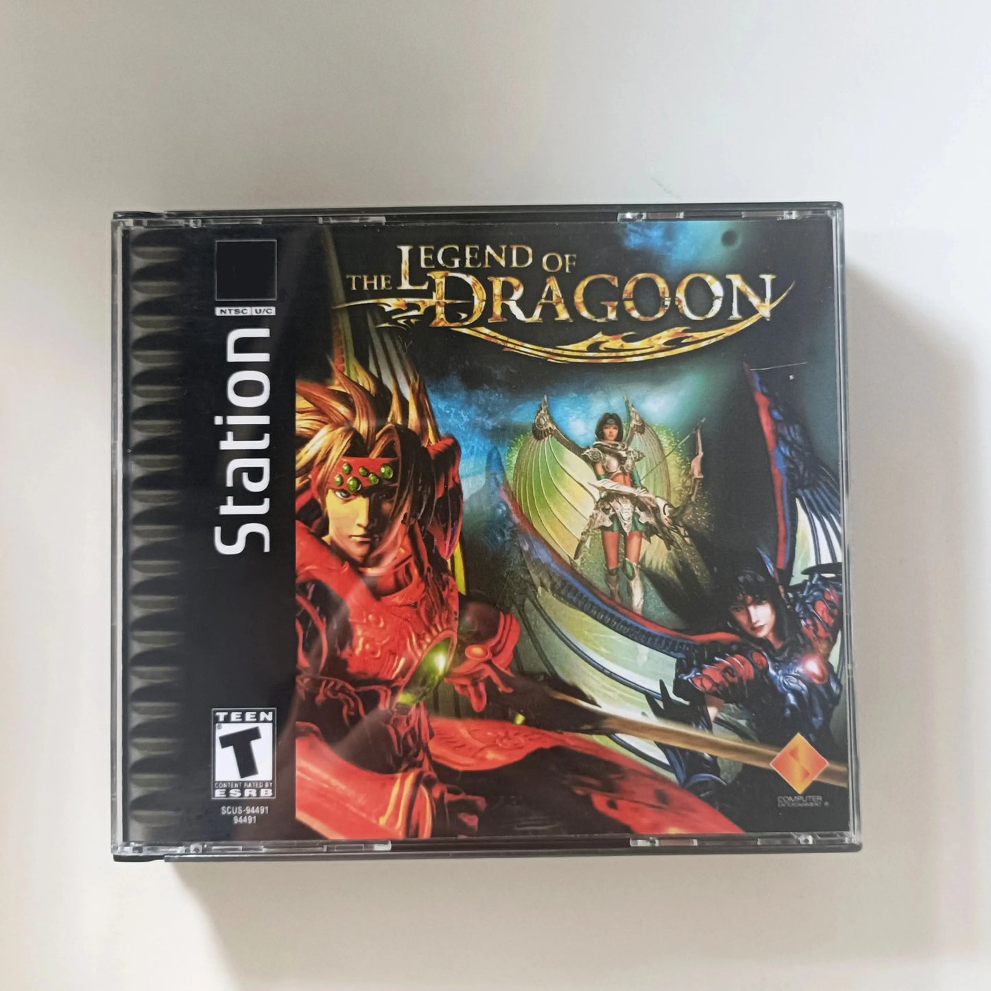 PS1 The Legend of Dragoon With Manual Copy Disc Game Black Bottom Unlock Console Station 1 Retro Optical Driver Video Game Part