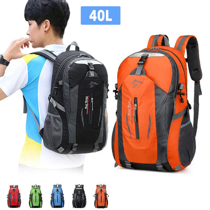 Polyester Climbing Rucksack Large Capacity Trekking Backpack Wear-resistant Layered Storage Lightweight for Outdoor Activities