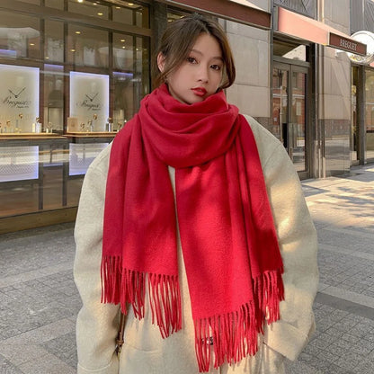 New Black Scarf Cashmere Woman Wool Ladies Scarf Warm Checkered Scarf Women's Winter Scarves XWJ07