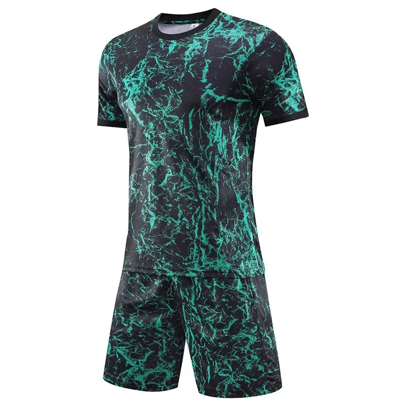 Camouflage Soccer Jersey Suit for Men High Quality Professional Man Team Club Match Training Football Uniform Clothing Custom