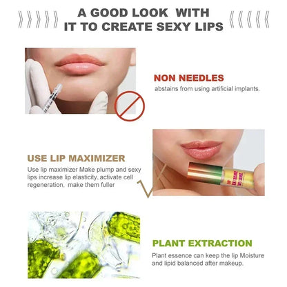 Long Lasting Makeup Lip Plumper Oil Serum Instant Volumising Essence Oil Repair Lip Fine Lines Increases Elasticity Sexy Lipbalm