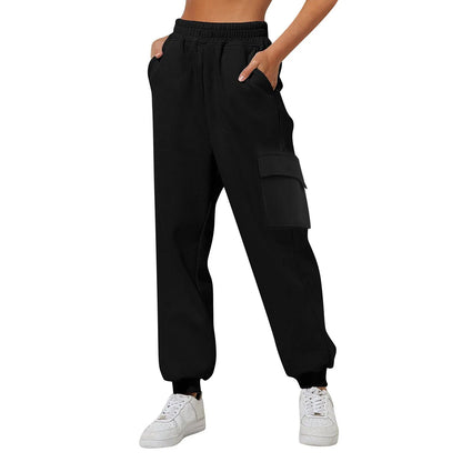 Women’s Fleece Lined Sweatpants Wide Straight Leg Pants Bottom Winter Warm Pants Daily Casual Jogger Sweatpants Sports Trousers