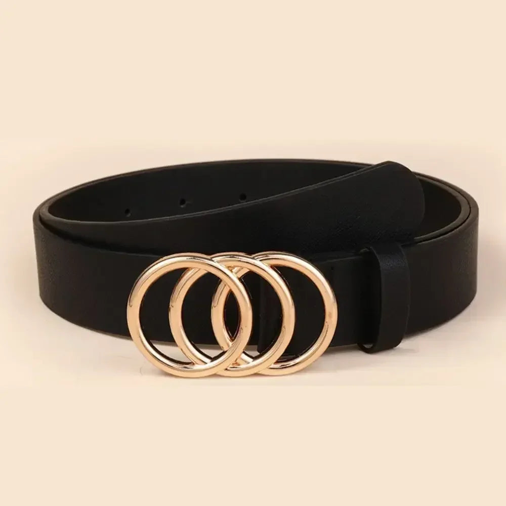 Waist Decoration Fashion Versatile Leather Stylish Belt Casual Luxury Design Slide Buckle Belt Simple Waistband For Women Girl