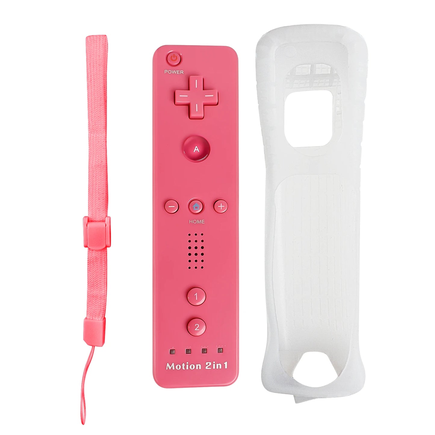 2 in 1 For Nintendo Wii Controller Set Optional Motion Plus Joystick Wireless Remote Gamepad with Silicone Case Video Game