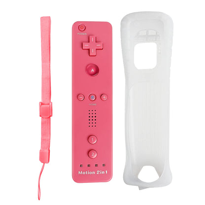 2 in 1 For Nintendo Wii Controller Set Optional Motion Plus Joystick Wireless Remote Gamepad with Silicone Case Video Game