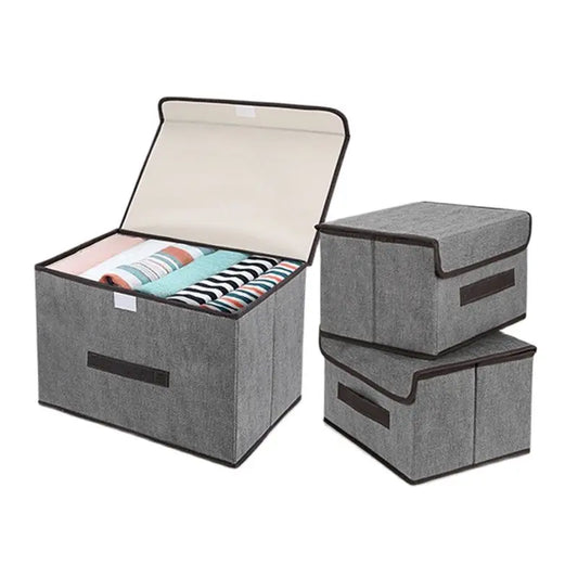 Fold Non Woven Fabric Storage Box Gray Home Supplies Clothing Underwear Sock And Kid Toy Storage Organizer Cosmetics