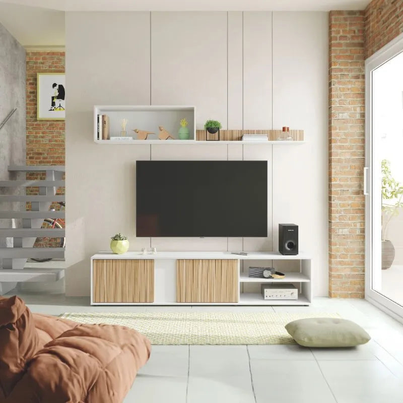 Ecco living room furniture White Artik and oak Atur 180 Cm