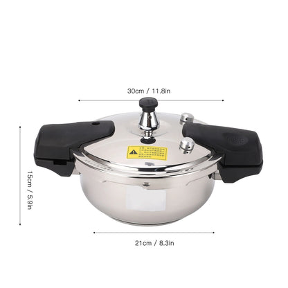 1.8L Pressure Cooker Stainless Steel Safe Explosion Proof Pressure Cooker Oyster Fish Head Pot for Gas Stove Induction Cooker