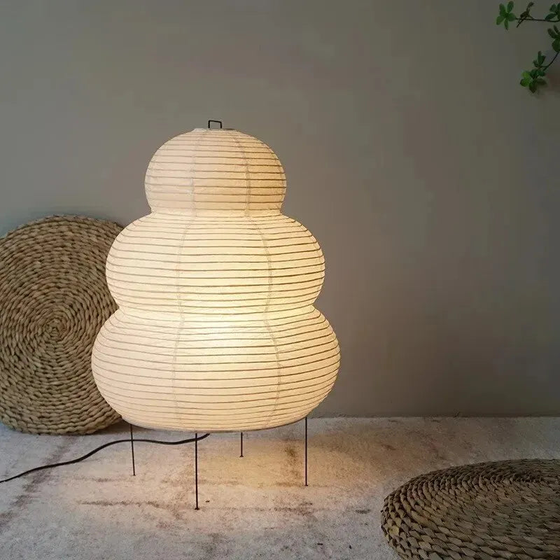 Japanese-style LED Rice Paper Table Lamp, Noguchi Three-tone Light Eye Protection Japanese Lamp, Living Room, Hotel Bedroom, Bed