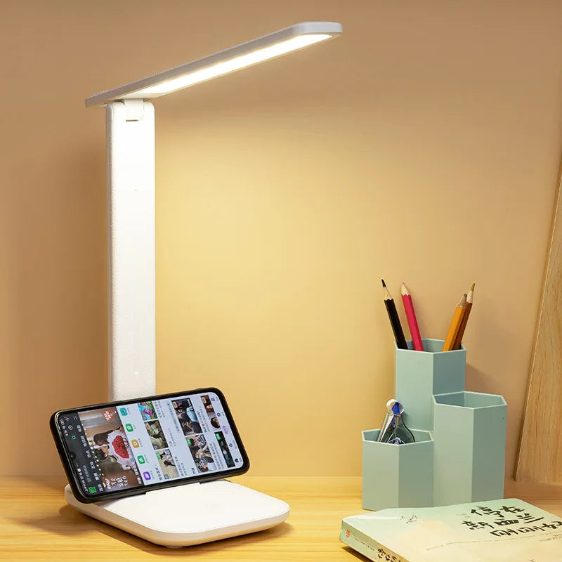 Folding Table Lamp Reading USB Touch Dimmable Eye Protection Led Desk Lamp Bedroom Student Reading USB Charge Night Light 2024