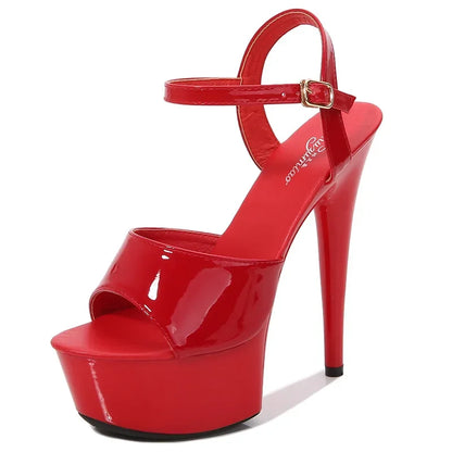 2024 Pole Dance Shoes Stripper High Heels Women's Sexy Show Shoes Sandals Party Club 15 CM Platform High-heeled Wedding Footwear