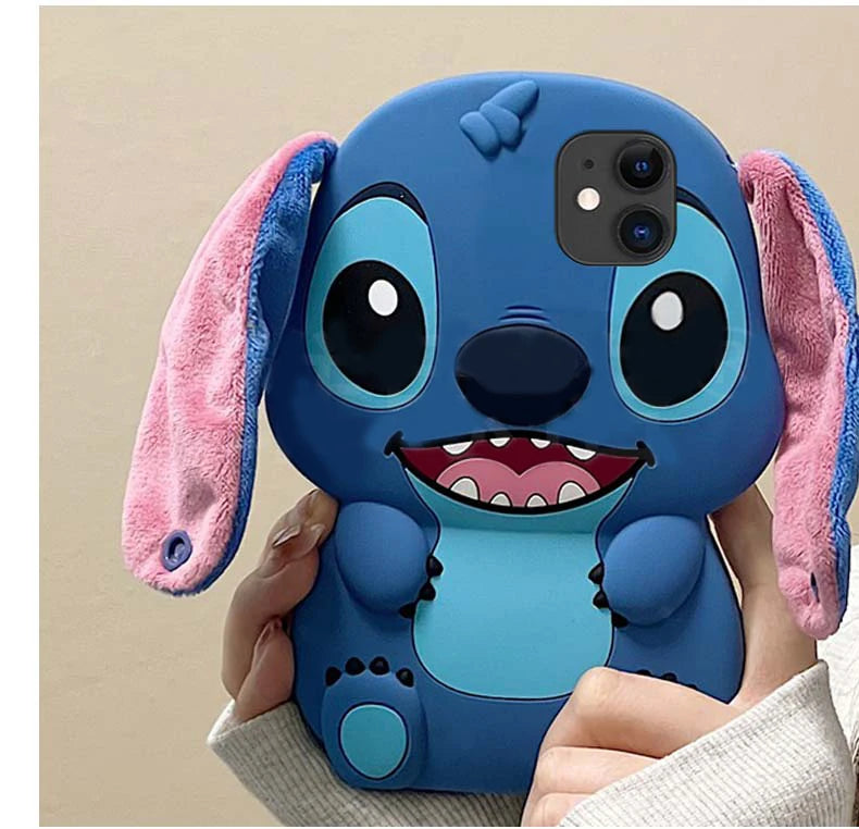 Cute 3D Cartoon Stitch Case For IPhone 14 13 12 15 Pro Max 14 15 Plus 11 12 Mini 7 8 Plus 6 6s X XR XS Max TPU Phone Case Cover