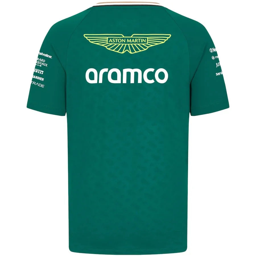 Formula1 Team Racing 2024 New Green Summer Men's Breathable T-Shirt Outdoor Sports Team Casual Short Sleeves T Shirt For Men