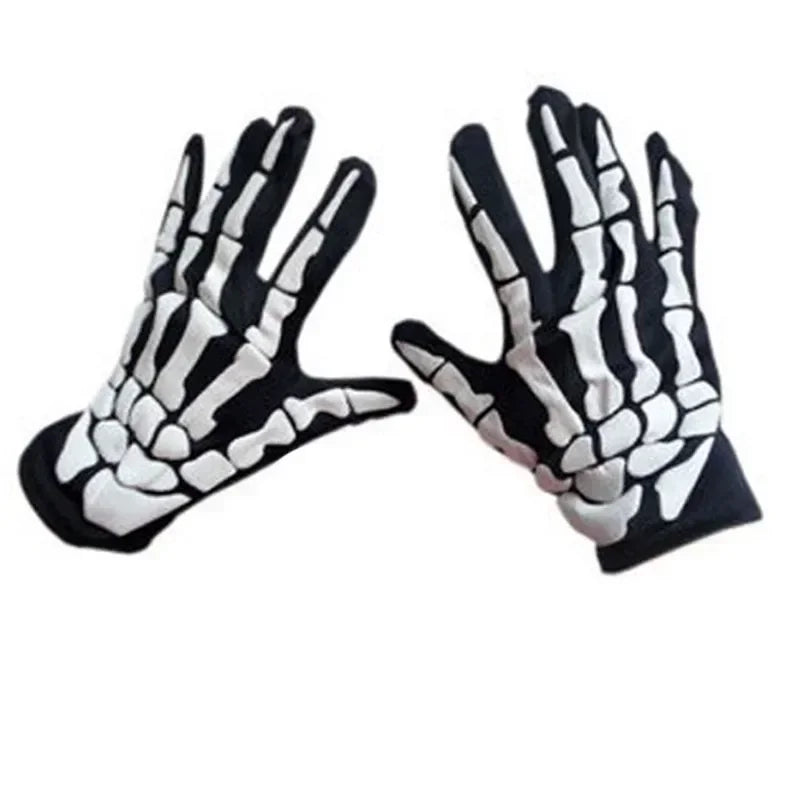 1 Pair Male Gloves Mittens Fashion Men Horror Skull Claw Bone Party Supplies Favors Halloween DIY Decoration