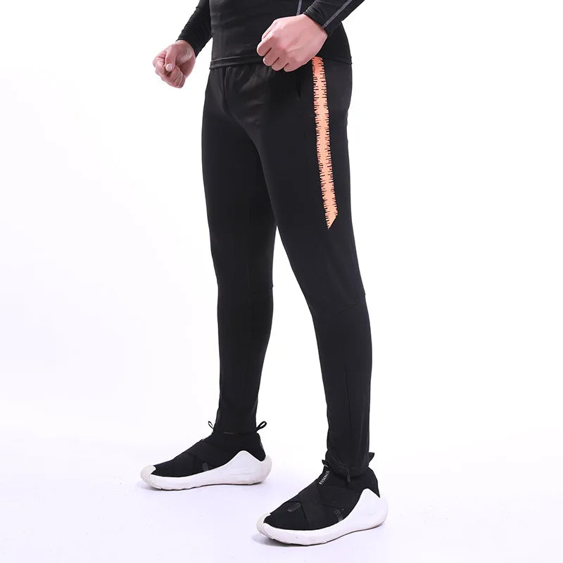 Mens Sports Running Soccer Training Pants Breathable Quick-dry Fitness Cycling Hiking Trousers Football Long Pants