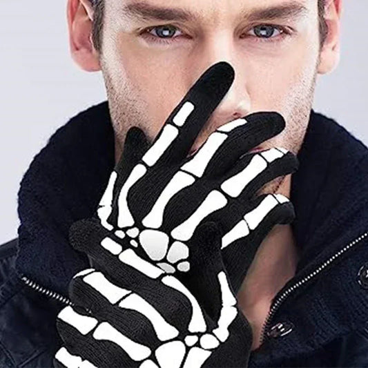 1 Pair Male Gloves Mittens Fashion Men Horror Skull Claw Bone Party Supplies Favors Halloween DIY Decoration