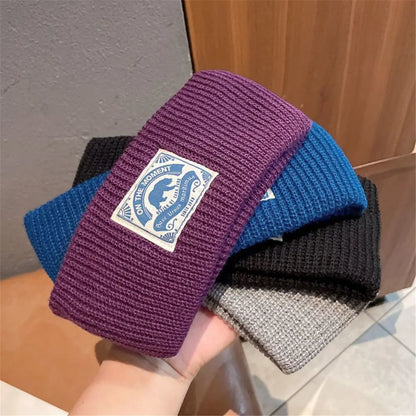 Women Girl Winter Knitted Headband Casual Wide-brim Sports Hair Bands Warm Headwear Soft Stretch Head Bands Accessories