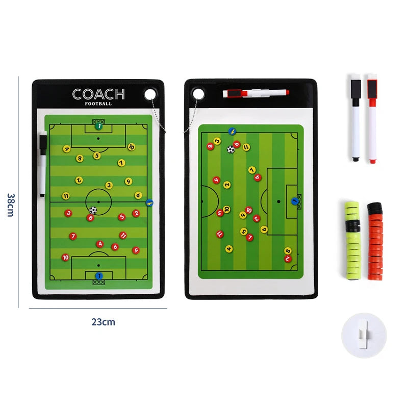 1Set Soccer Ball Tactical Board Magnetic Football Coaching Clipboard Training Match Portable Football Coach Strategy Board