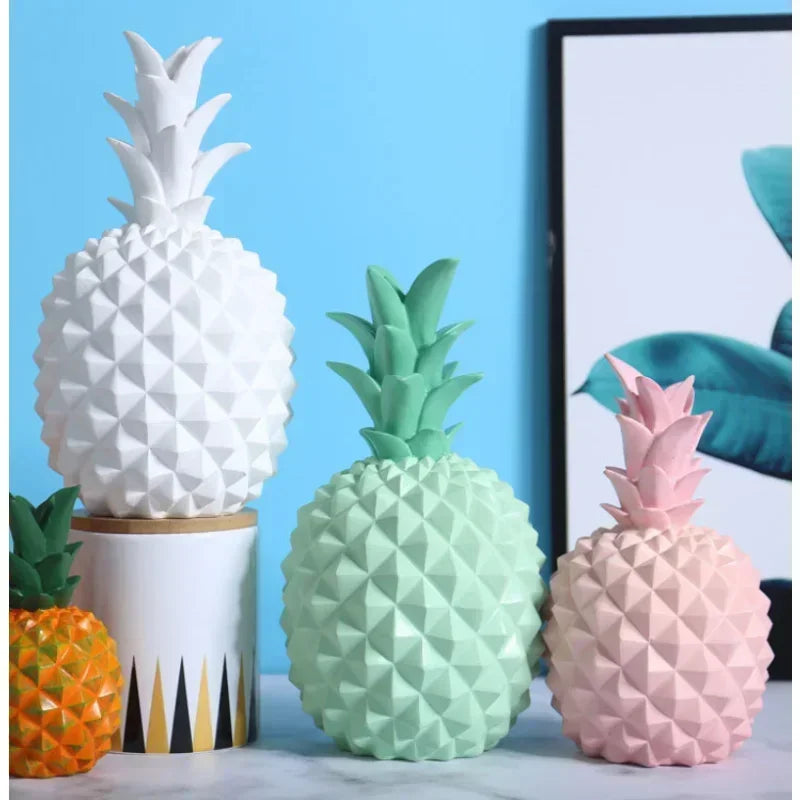 Nordic INS Style Resin Pineapple Table Decoration Fruit Crafts Living Room Restaurant Wine Cabinet Decorative Figurines