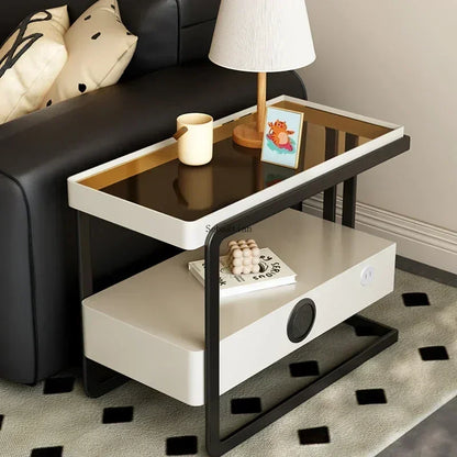 Multi Functional High-end Living Room Sofa with A High-end Feel, Extremely Narrow Storage Cabinet Side Table Edge Cabinet