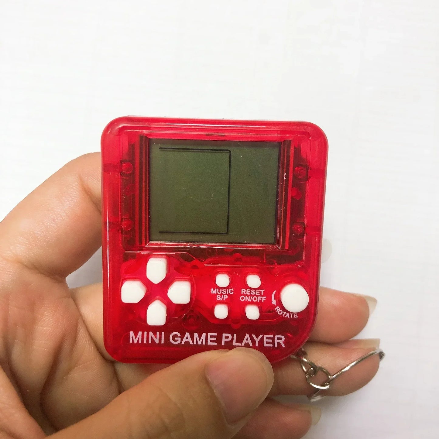 Portable Mini Classic Pocket Keychain Ring Anti Lost Retro Nostalgic Video Handheld Game Console Machine Kids Toys Gaming Player