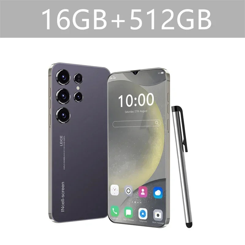 Original S24 Ultra Smartphone 5G 7.0 HD 16G+1T Android 14 Cell Phone Dual Sim Face Unlocked Mobile Phone Cellphones Telephone