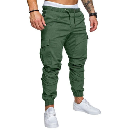 New Tooling Multi Pocket Trousers Men's Cargo Pants Woven Fabric Casual Safari Style Joggers Men