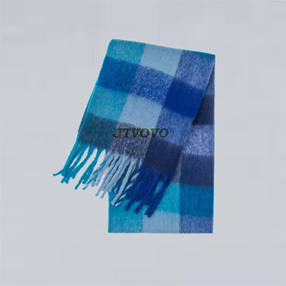 Fashion New Korea Styles Cashmere Scarf Winter Women Warm Thick Shawl Wraps Female Pashmina Long Tassel Foulard Blanket