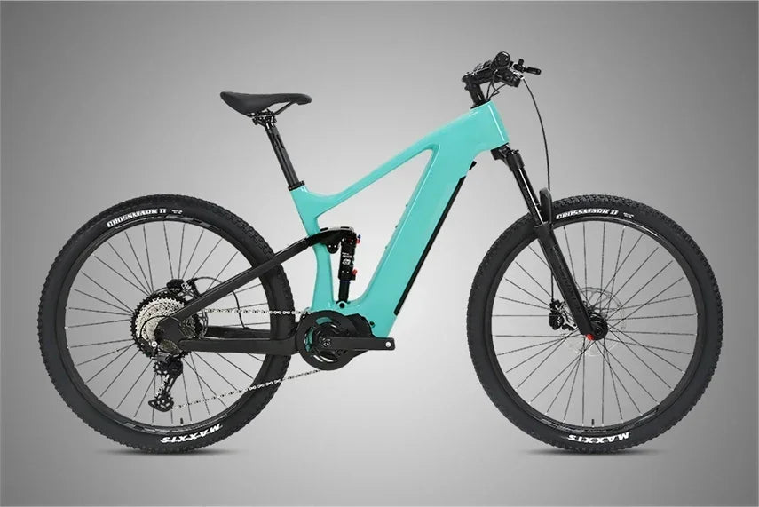 Carbon fiber Full suspension mid drive central motor ebike emtb  electric bicycle electric mountain bike