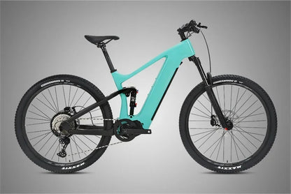 Carbon fiber Full suspension mid drive central motor ebike emtb  electric bicycle electric mountain bike