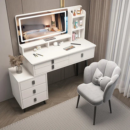 New Artificial Board Dressing Table for Dressing Room Modern Integrated Dresser with Light Simple Luxury Dressers for Bedroom